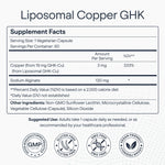 Liposomal Copper GHK Supplement Facts